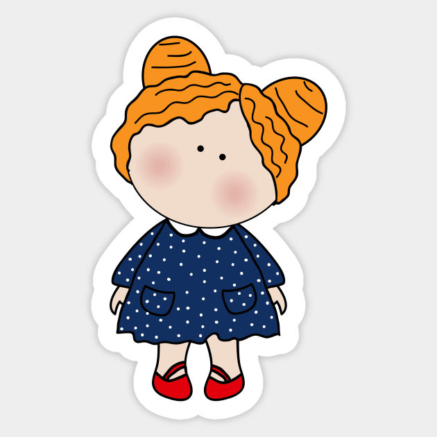 The cute doll. Sticker by ludar